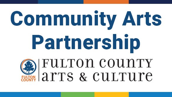 Fulton County Arts & Culture Community Arts Partnership logo.