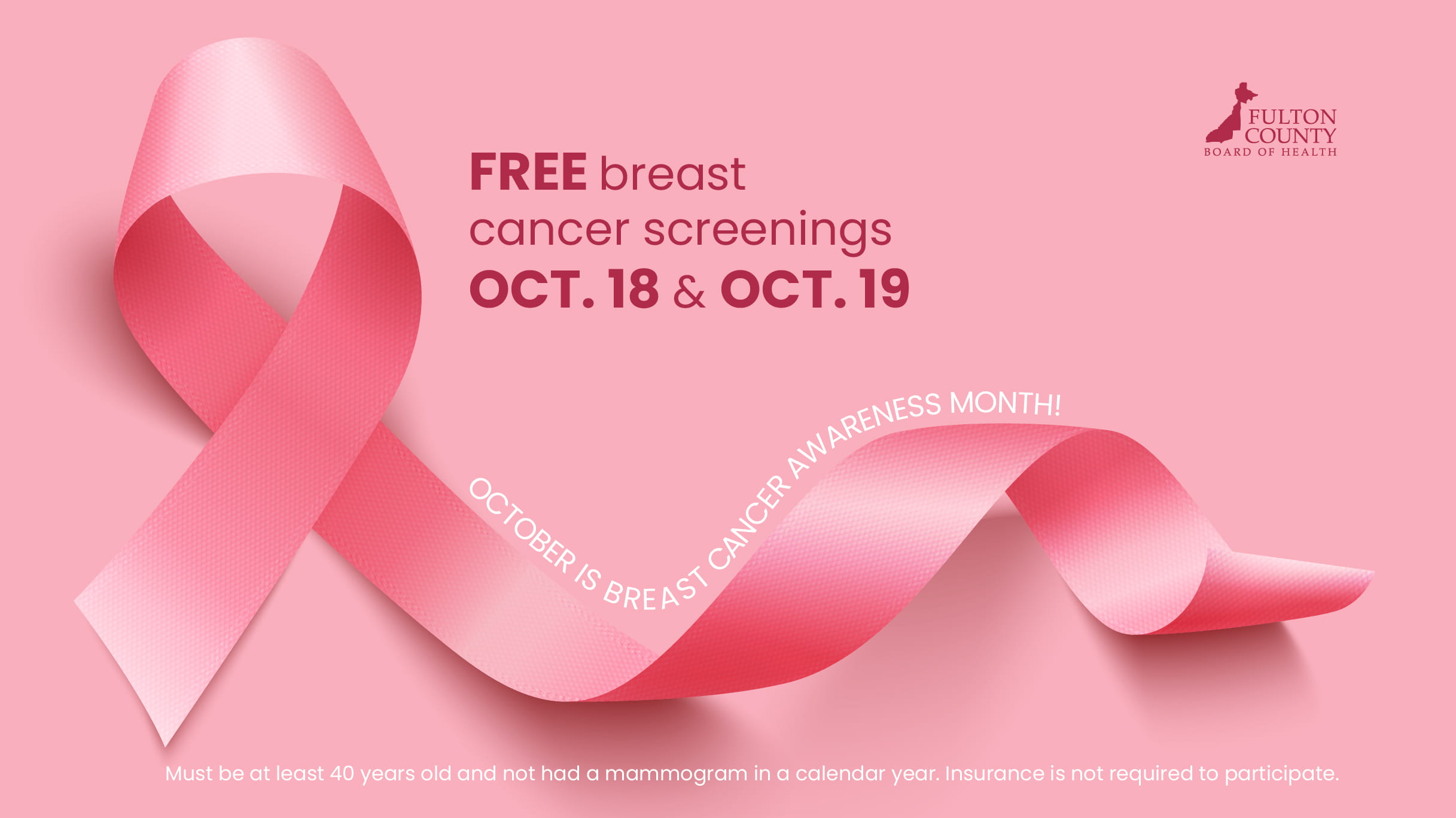 Fulton County Board Of Health To Offer Free Breast Cancer Screenings At 