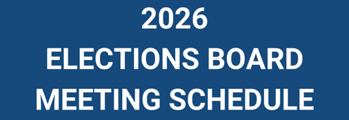 2026 Board of Registration and Elections Meeting Schedule