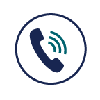 white icon representing contacting customer service